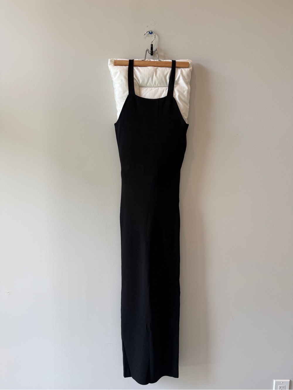 Mango Black Fitted Midi Dress with Cross Back
